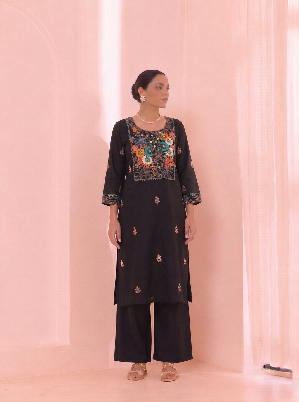 Black Reverie Kurti Set