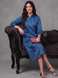 Indigo Rosette Reverie Dress
