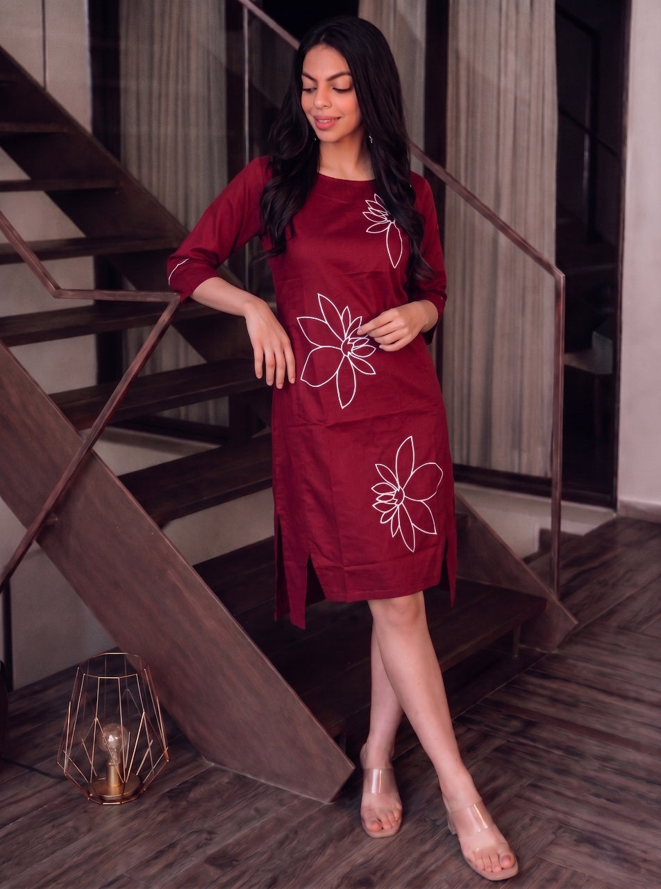 Cherry Petal Form Dress