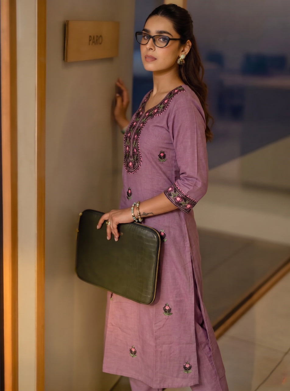 Mauve Whisper Kurti Set