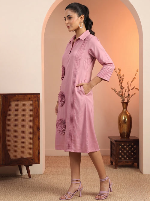 Berrypink Rosette Reverie Dress