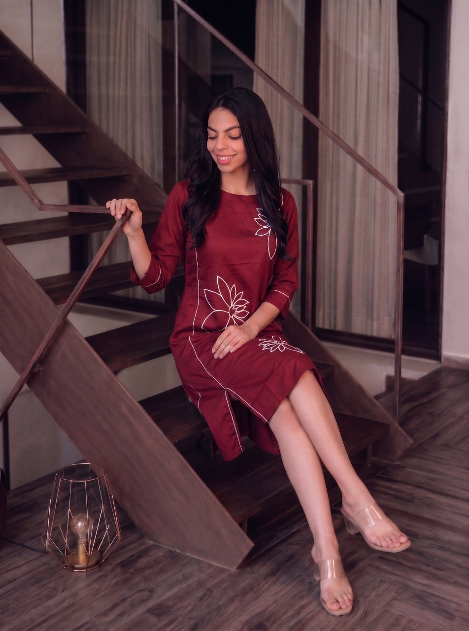 Cherry Petal Form Dress