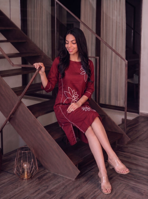 Cherry Petal Form Dress