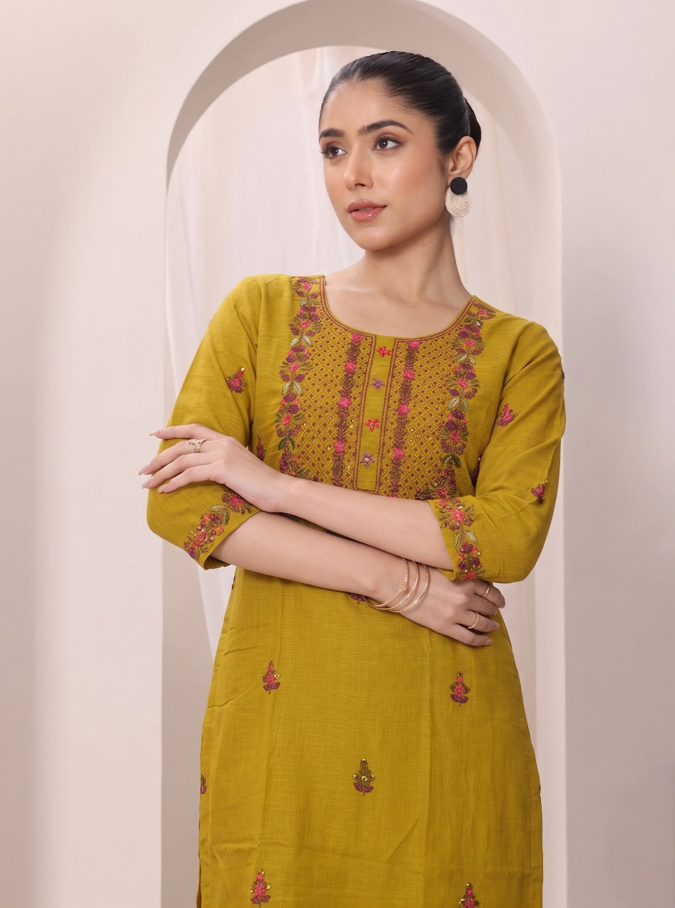 Marigold Meadow Kurti Set