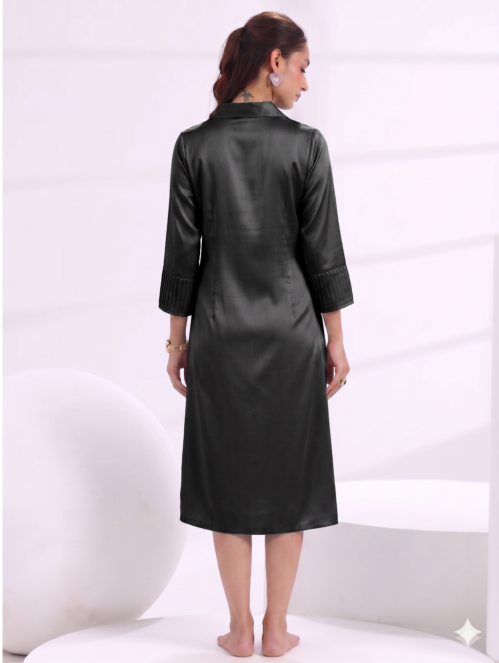 Black Rosette Reverie Dress
