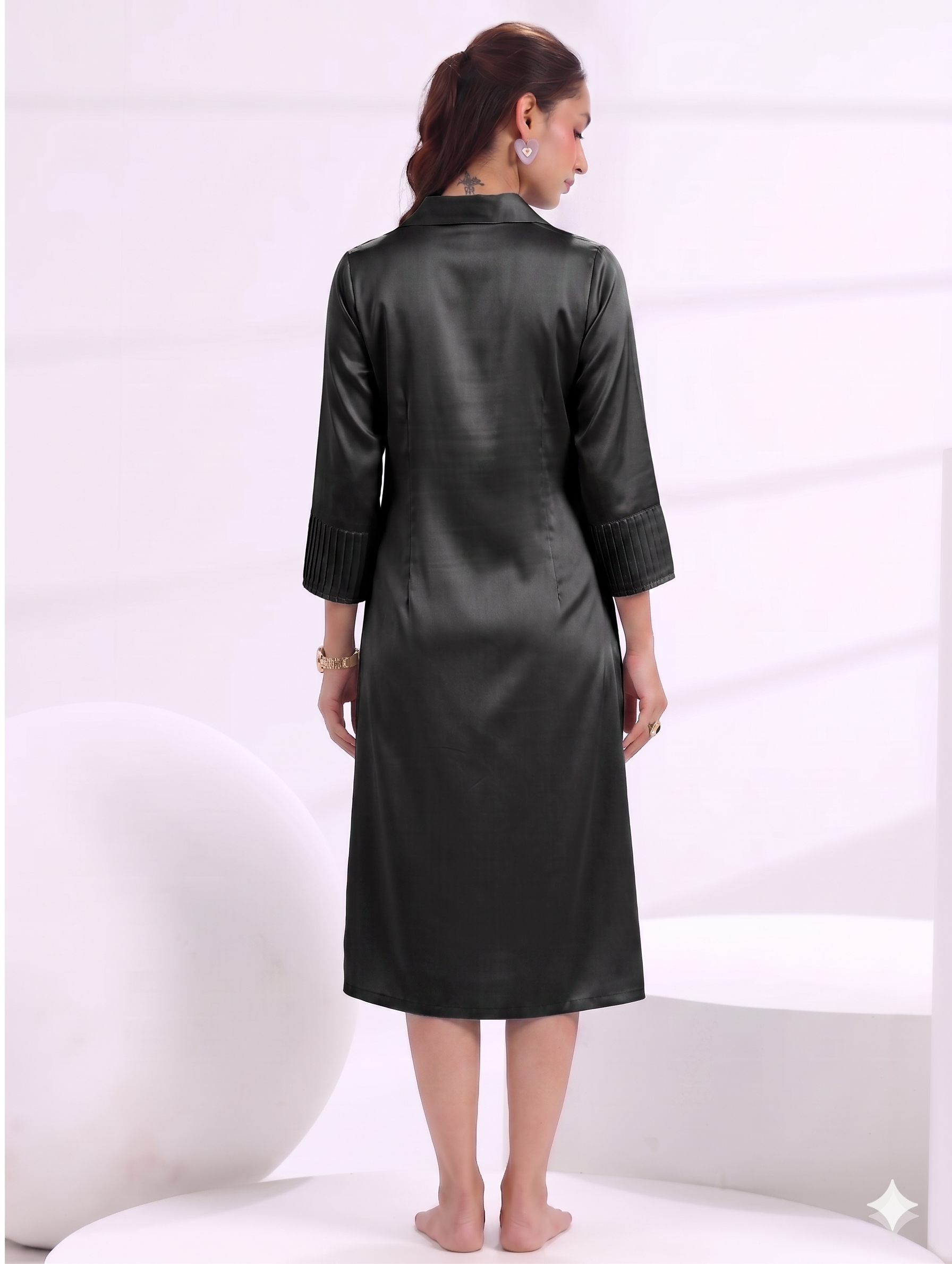 Black Rosette Reverie Dress