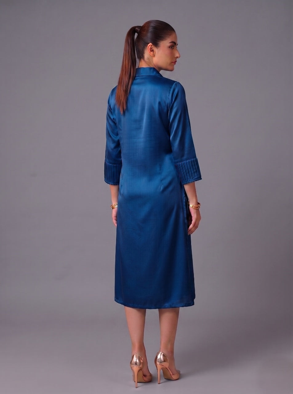 Indigo Rosette Reverie Dress