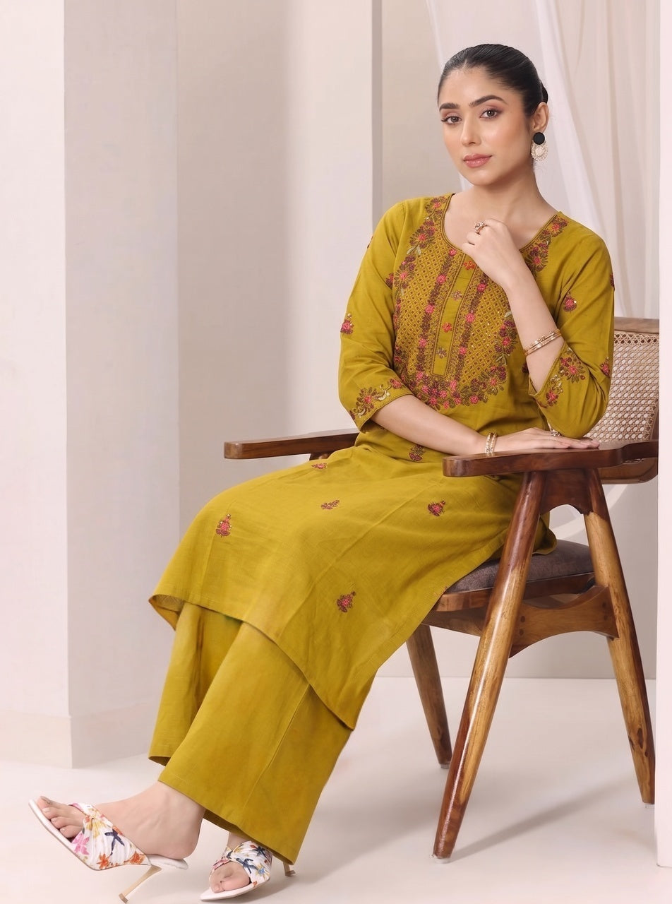 Marigold Meadow Kurti Set