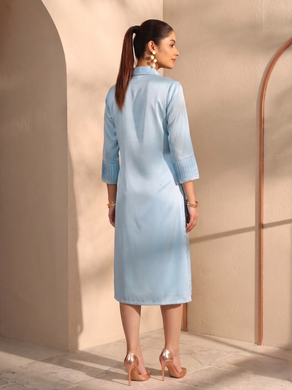 Ice Blue Rosette Reverie Dress