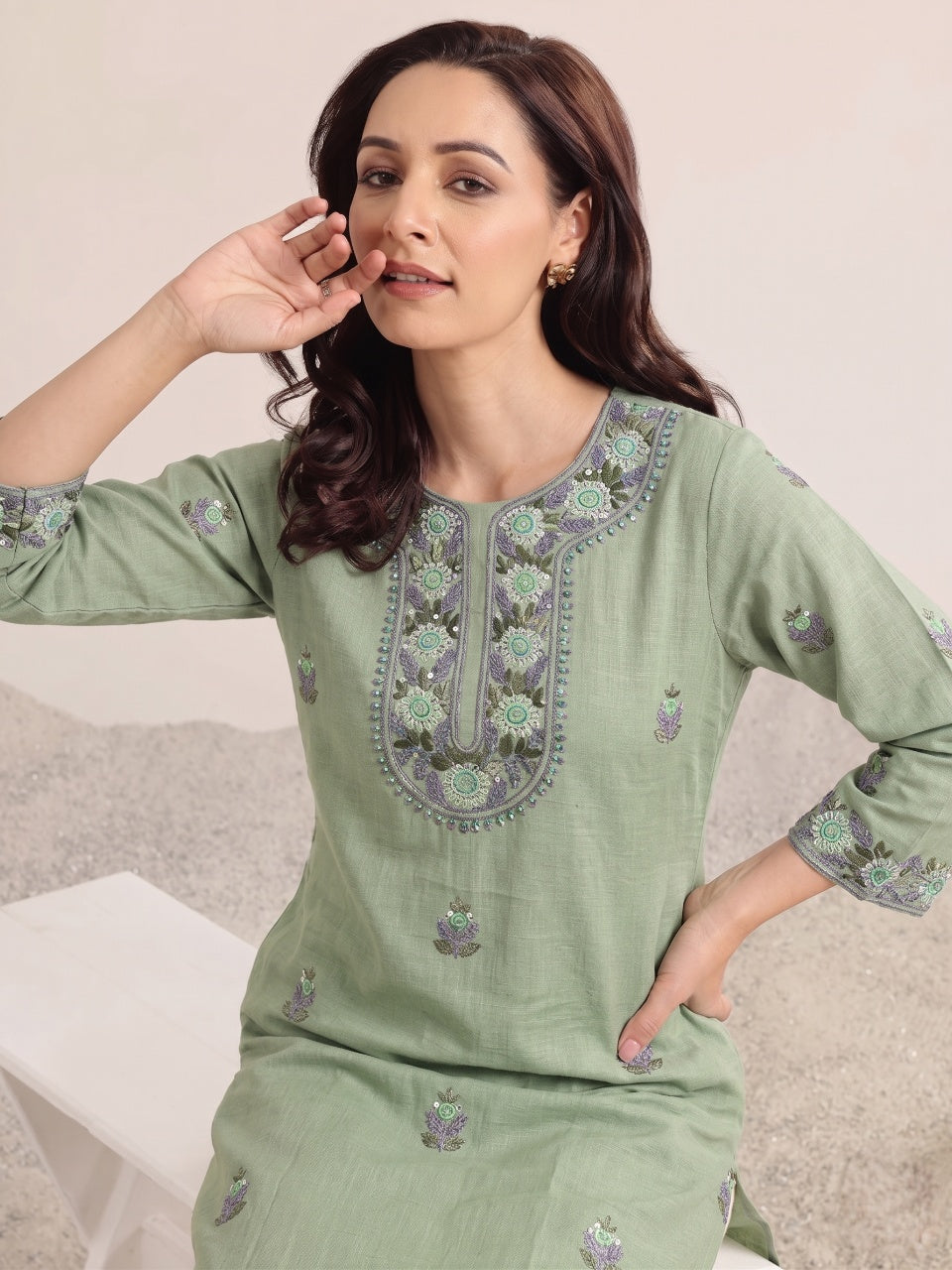 Sage Garden Kurti Set