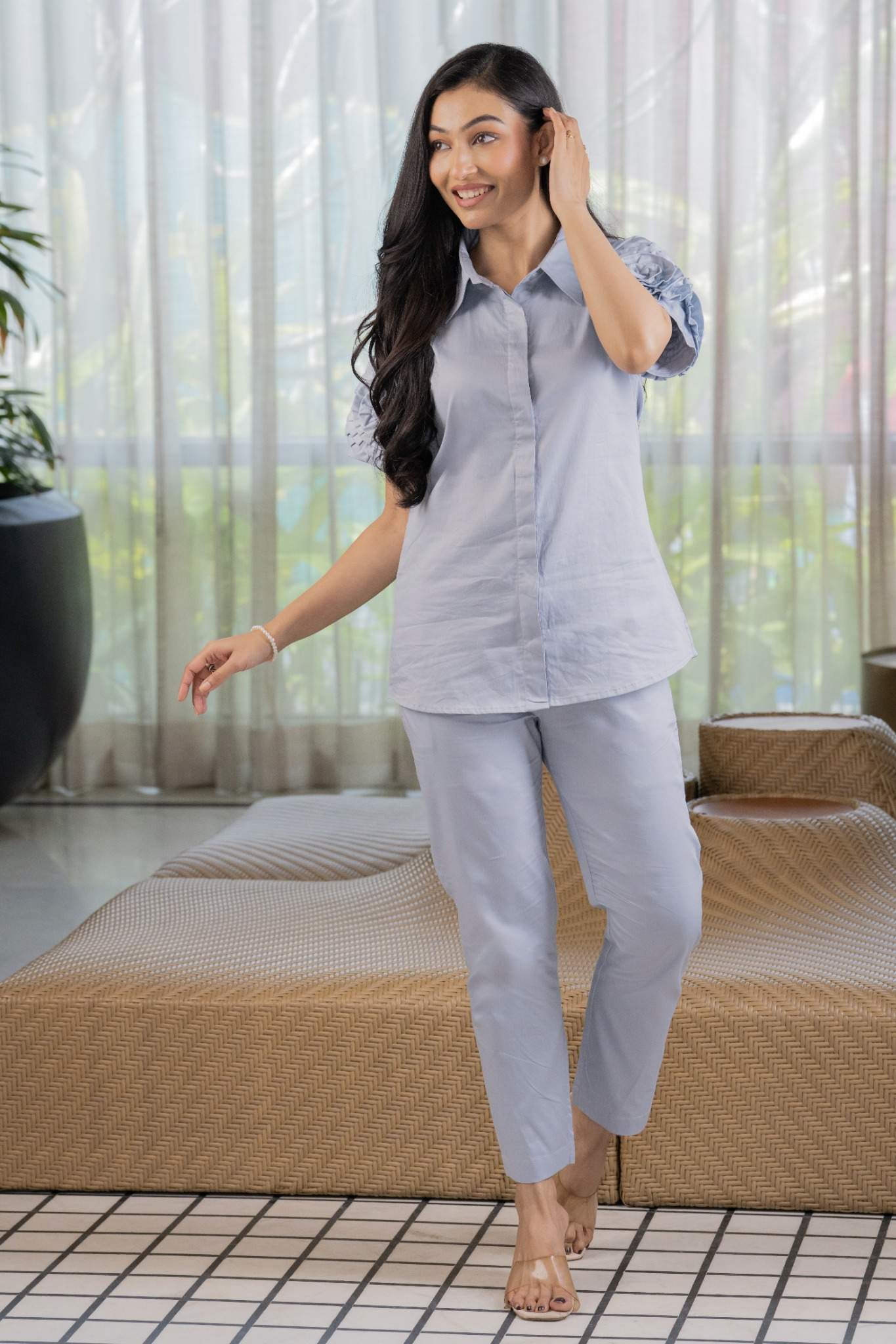 Misty Blue Co-ord Set