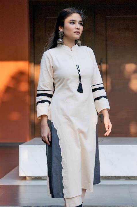 Ivory Noir Kurta Set
