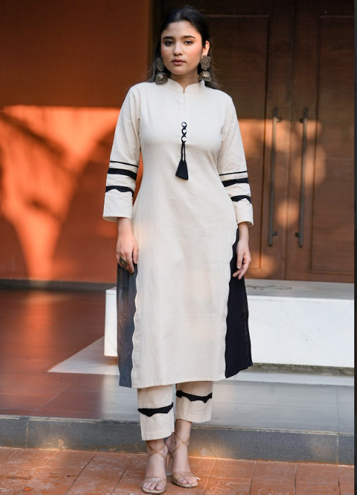 Ivory Noir Kurta Set