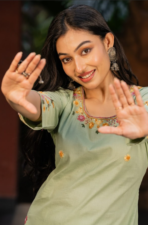 Sage Green Embroidered Kurta Set